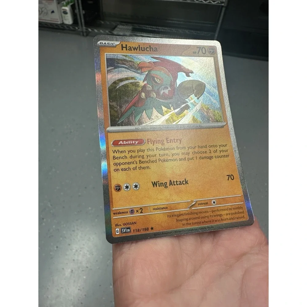 Hawlucha 118/198 ROLLER MARK ERROR - Pokemon‎ Scaret & Violet - Rare Holo - NM